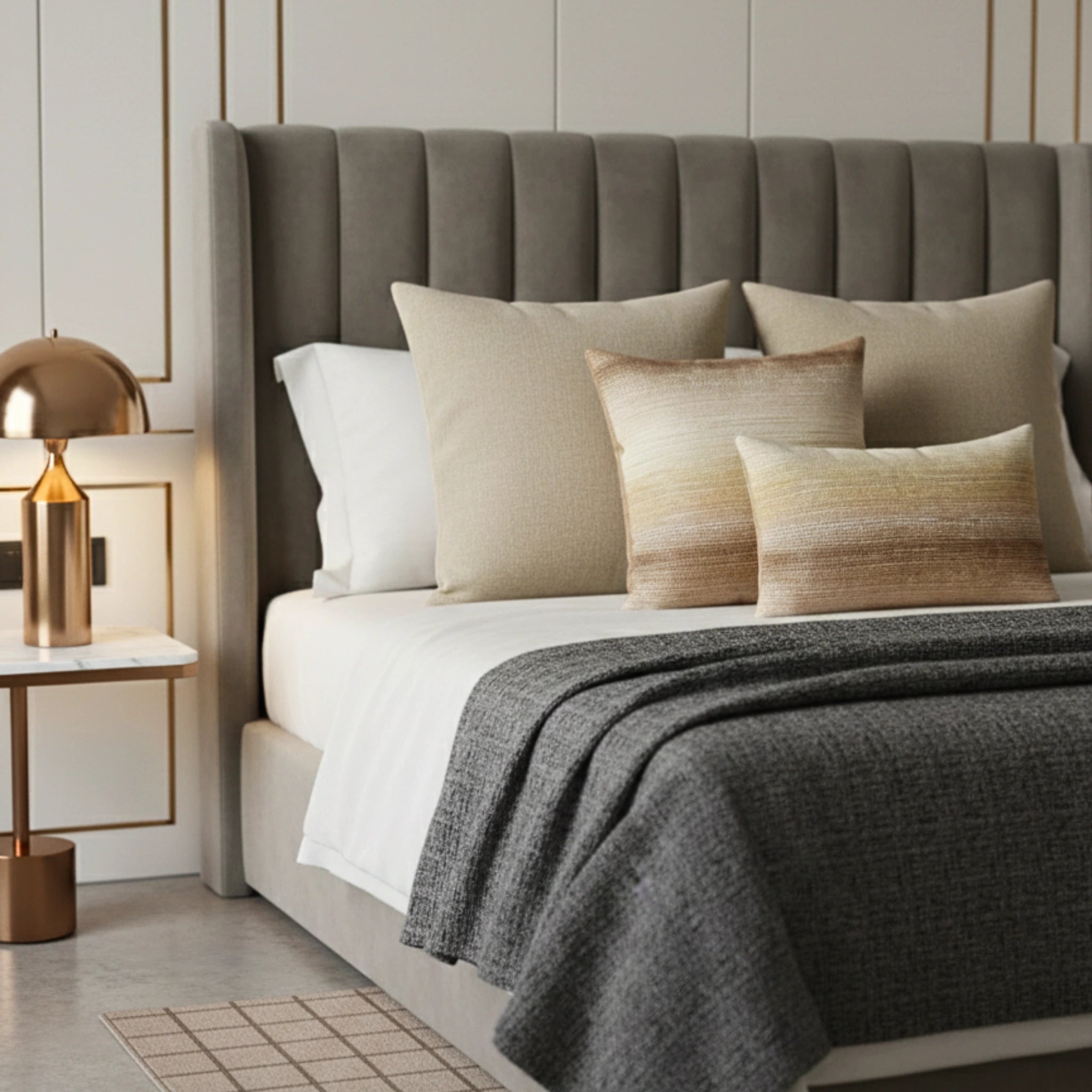 Boulce Boho Multicolor Cream Dotted Cushion Cover cushion covers with Plain cushion covers pack of 5