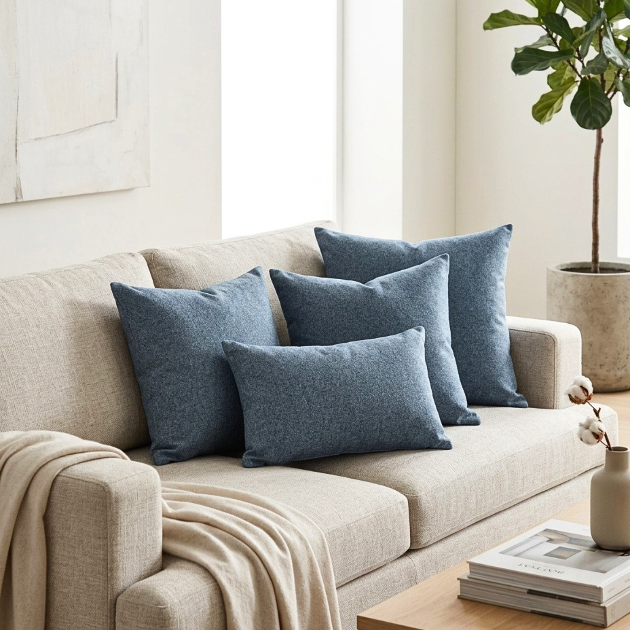 Blue Cushion Cover pack of 2
