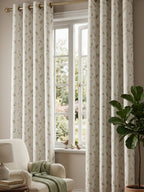 Leaf Pattern Cream Golden Foiling Details  80%Blackout curtain