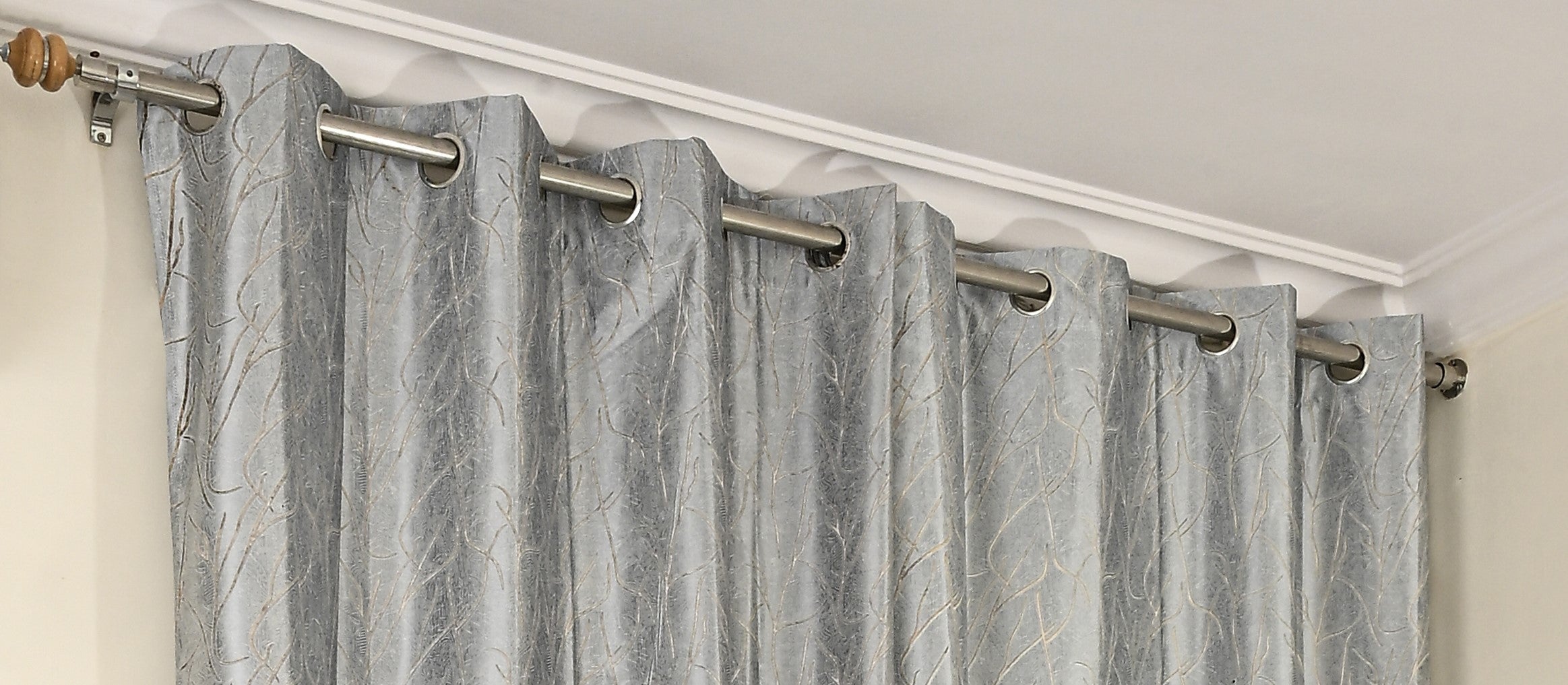 Saukins Natural VIII Grey Curtain