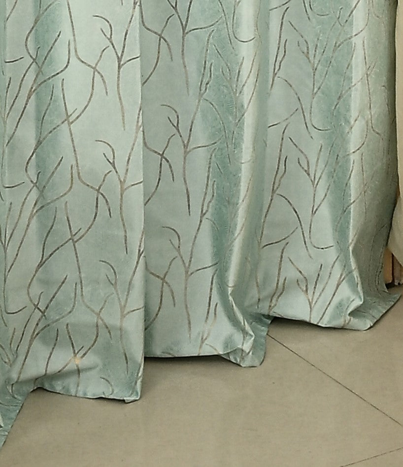 Saukins Natural VIII Green Curtain