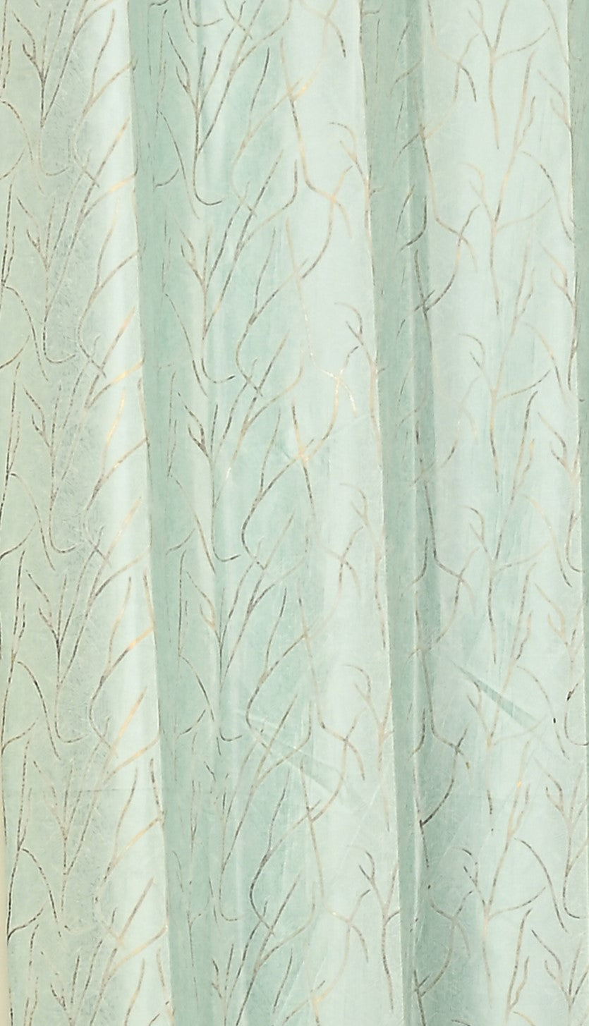 Saukins Natural VIII Green Curtain