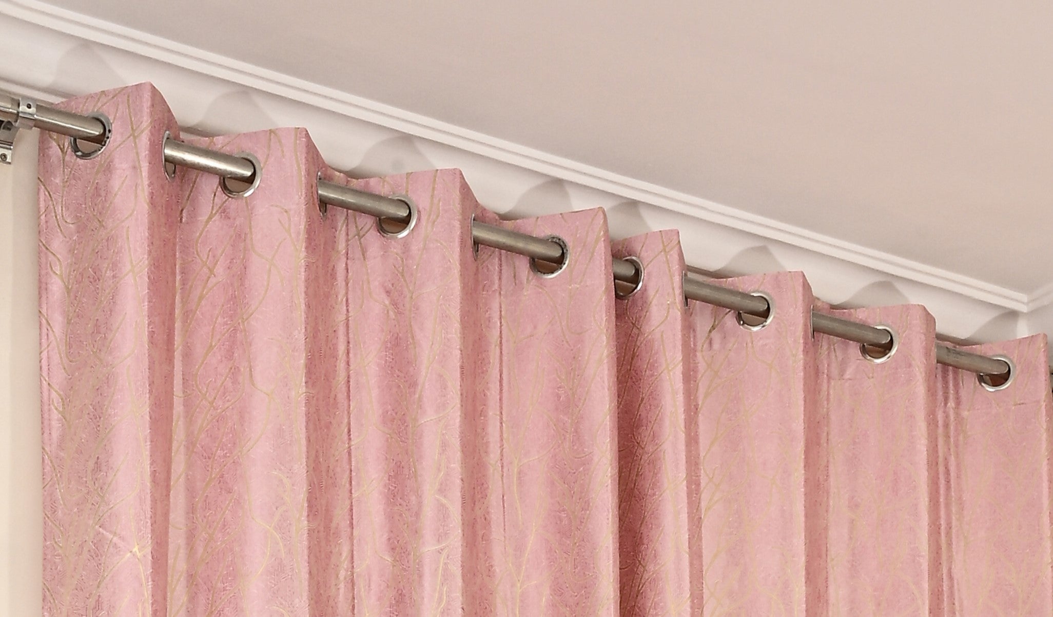 Saukins Natural VIII Pink Curtain