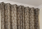 Saukins Natural VII Floral Brown Curtain