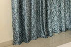 Saukins Natural VII Floral Blue Curtain
