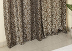 Saukins Natural VII Floral Brown Curtain