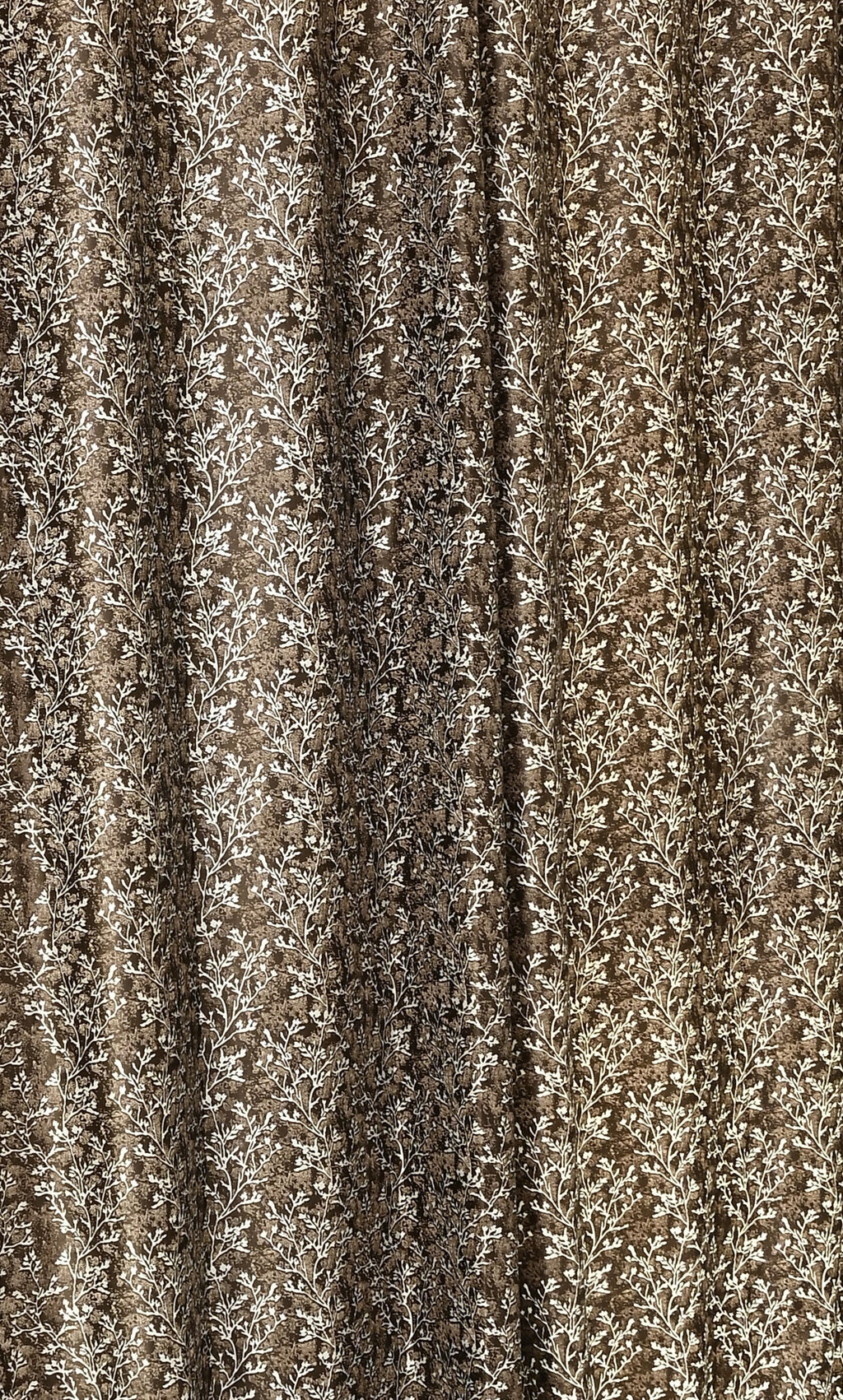 Saukins Natural VII Floral Brown Curtain