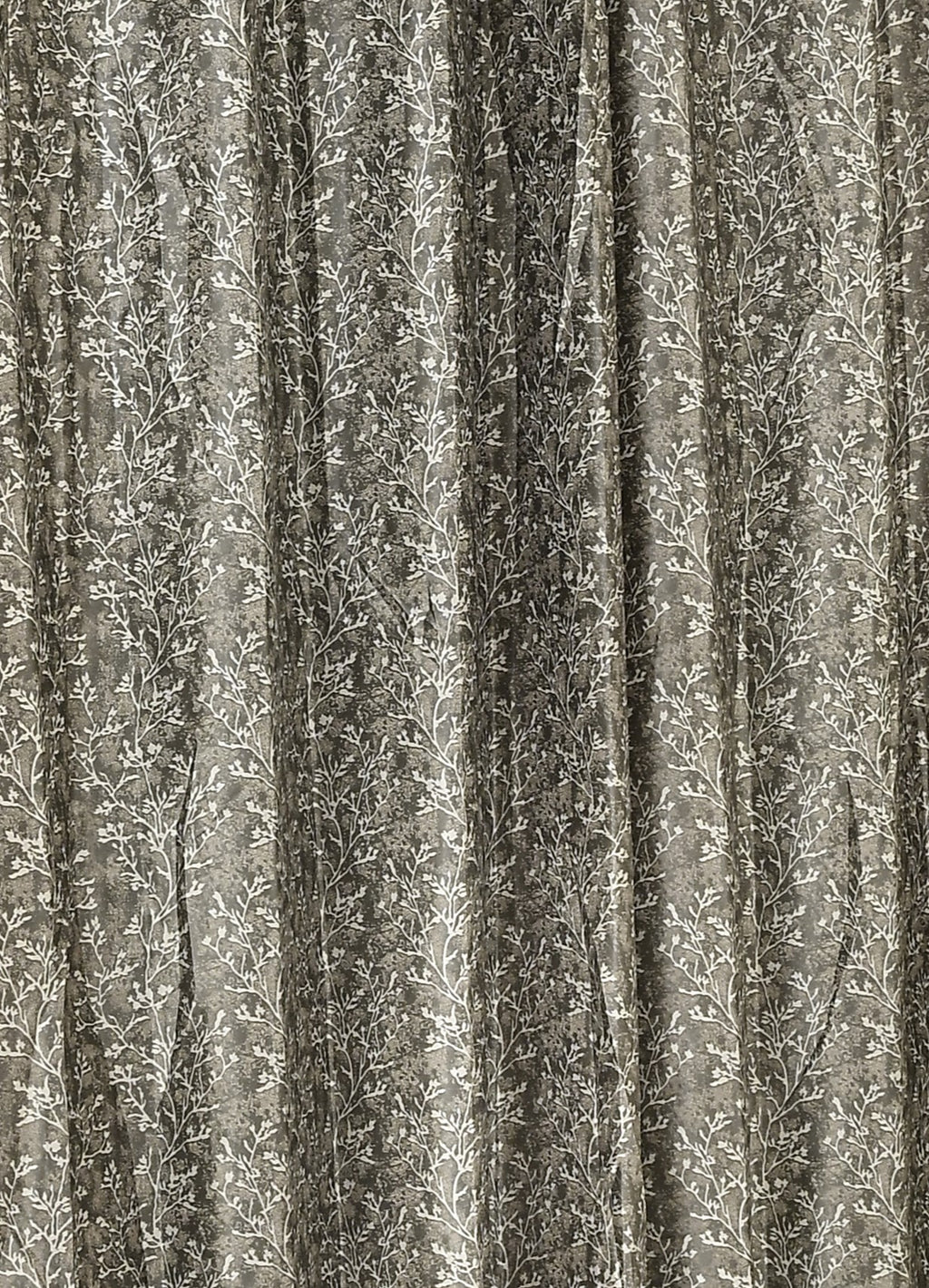 Saukins Natural VII Floral Grey Curtain