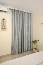 Saukins Natural VIII Grey Curtain