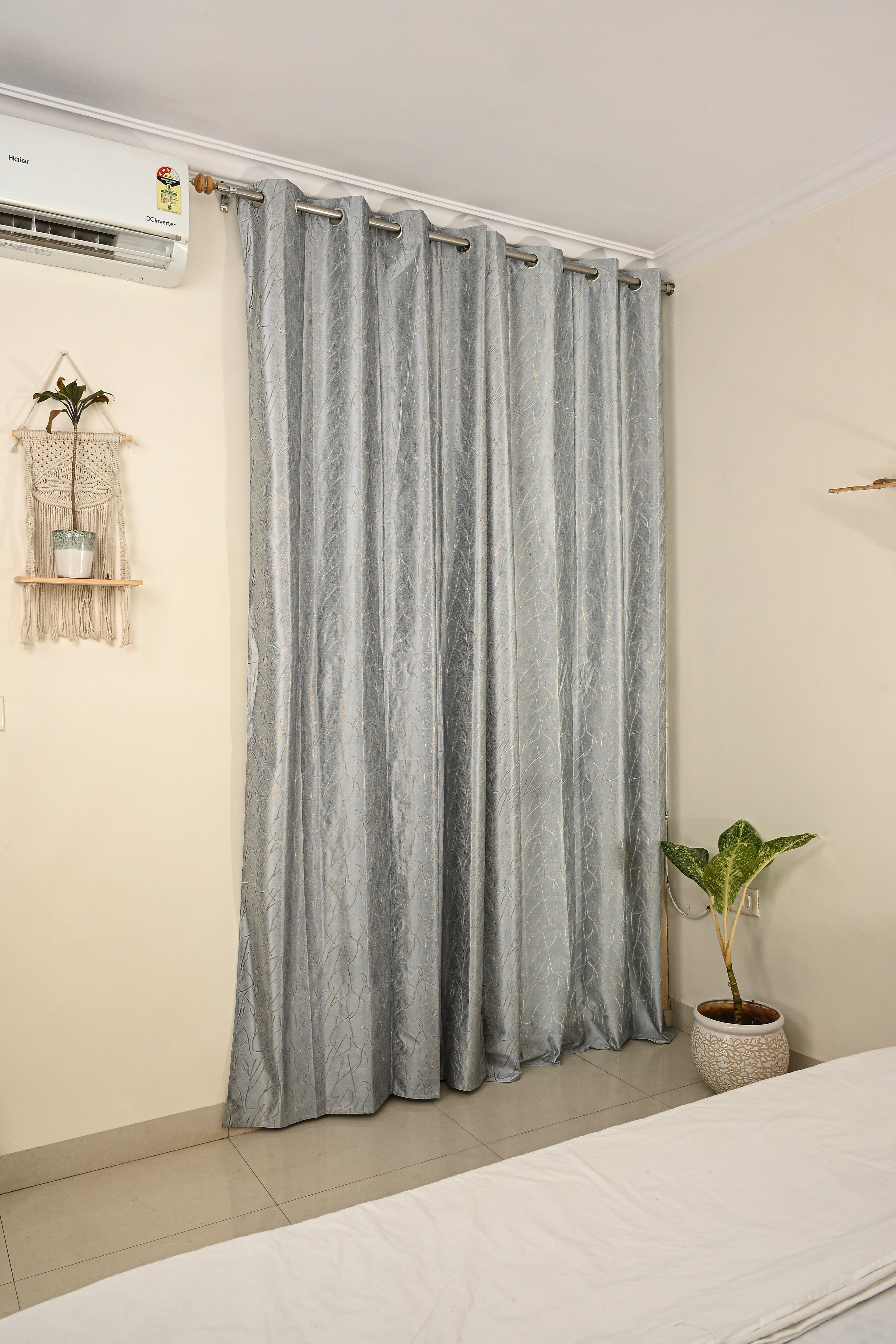 Saukins Natural VIII Grey Curtain