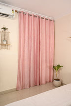 Saukins Natural VIII Pink Curtain