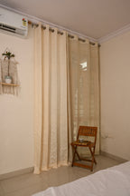 Saukins Geometry III Cream Curtain