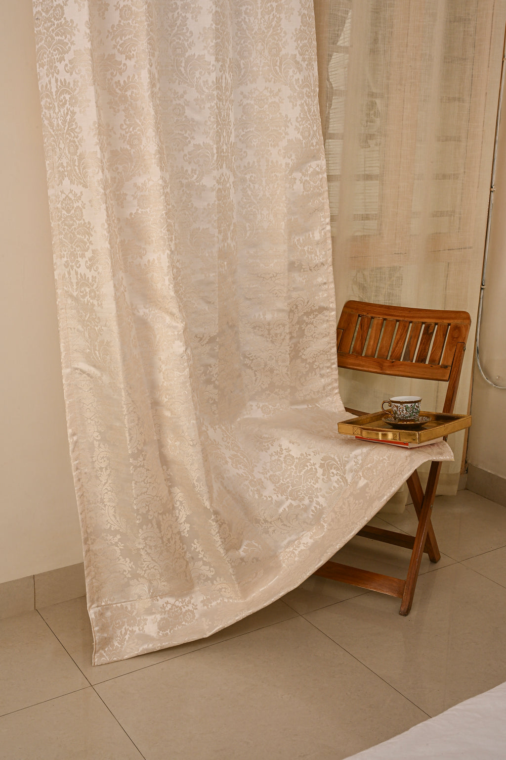 Saukins Taj I Cream Curtain