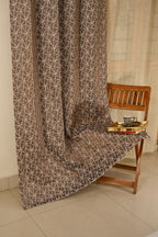Saukins Geometry III Brown Curtain
