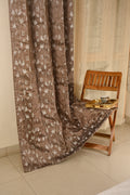 Saukins Natural V Brown Curtain