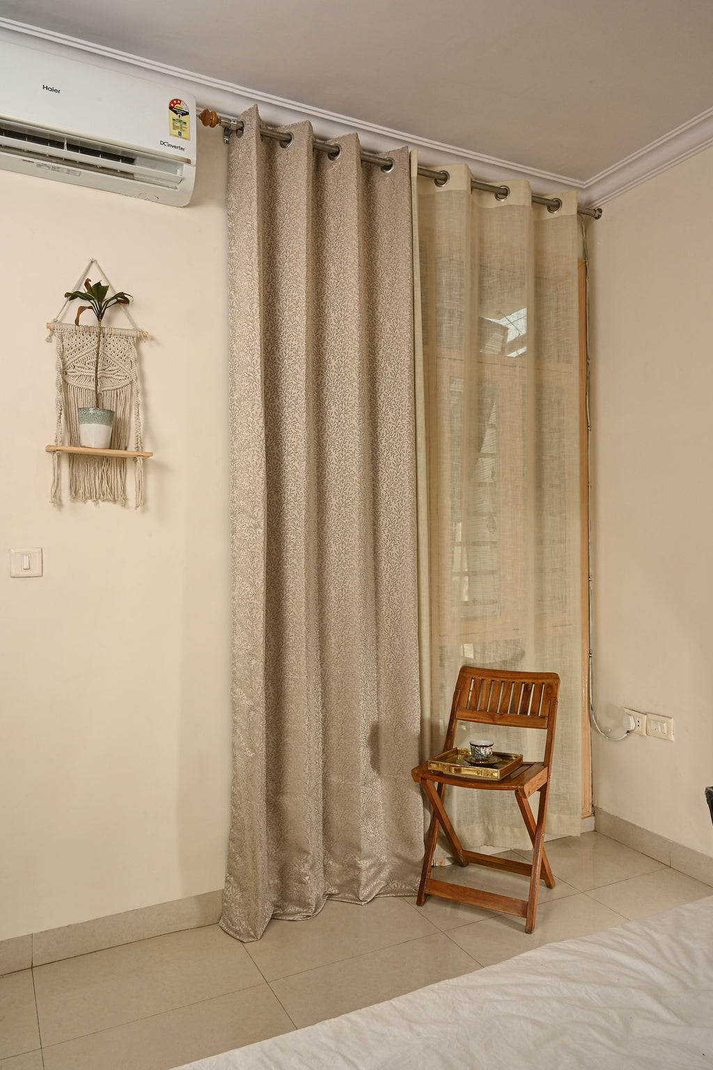 Saukins Natural VI Cream Curtain