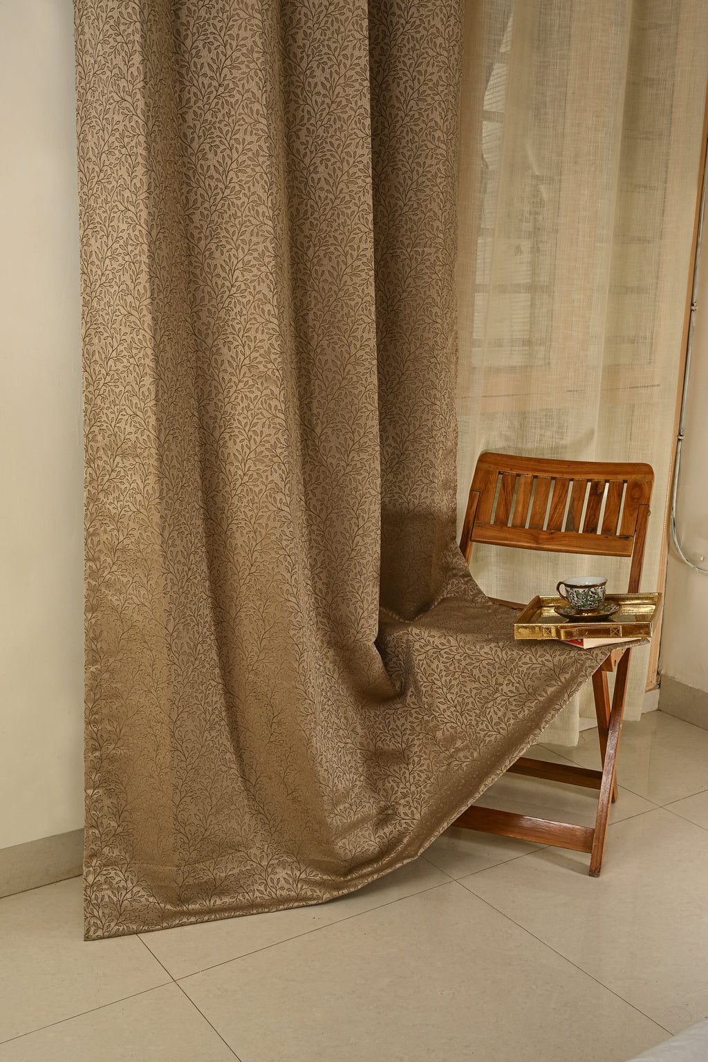 Saukins Natural VI Brown Curtain