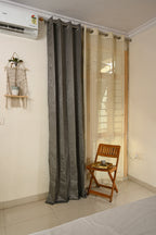 Saukins Plain II Grey Curtain