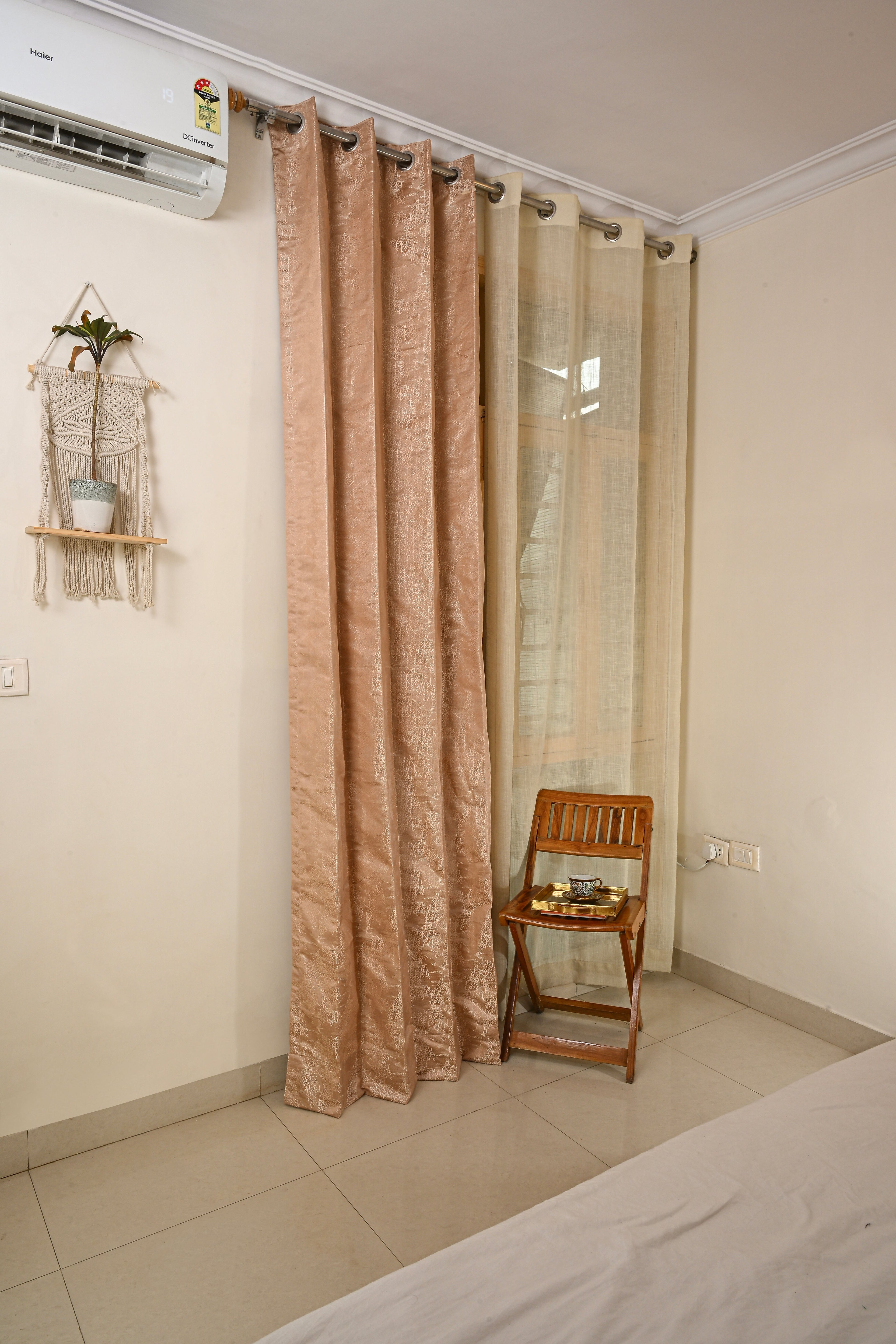 Saukins Geometry IV Pink Curtain