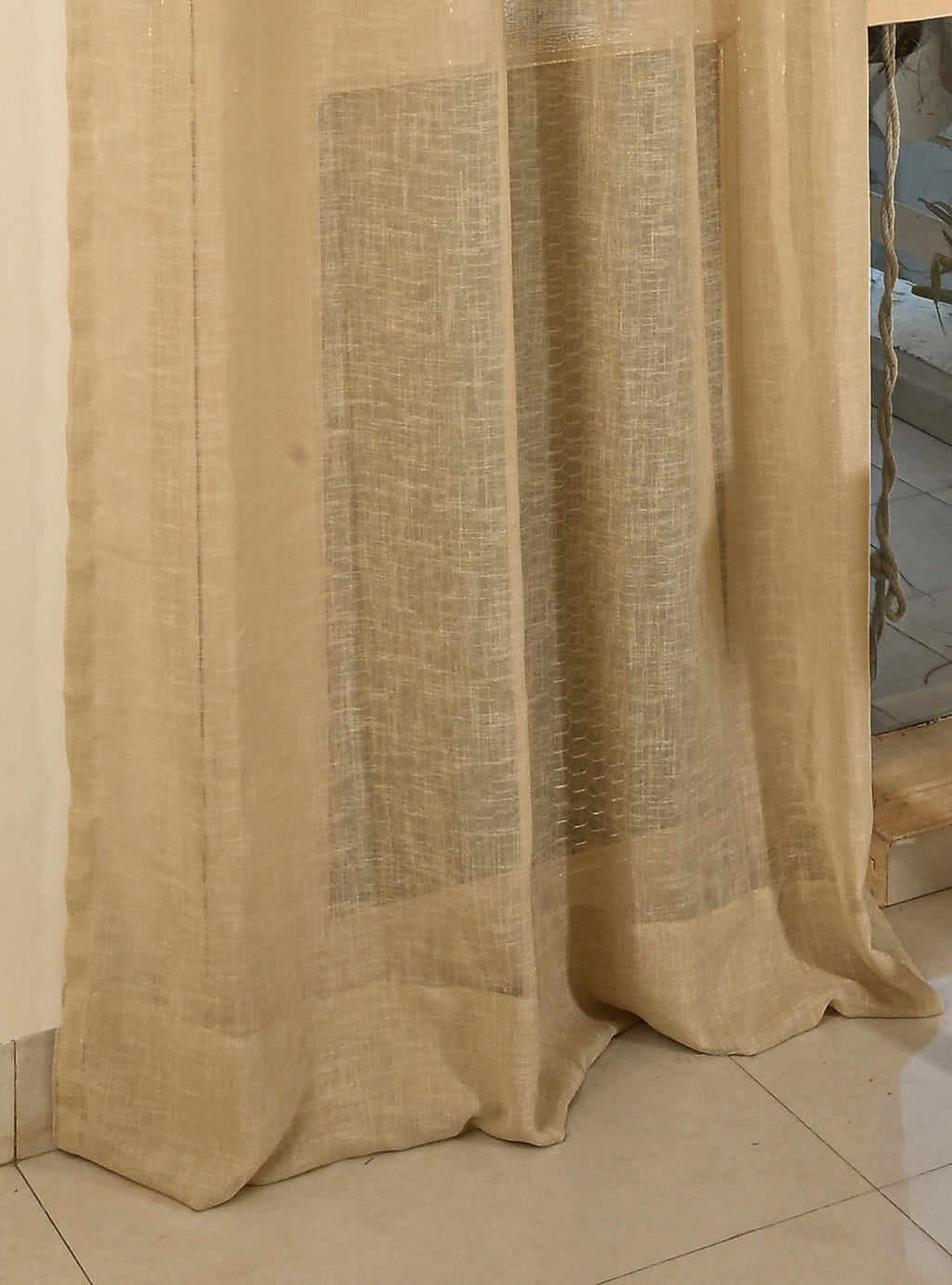 Saukins Sheer Bronze Curtain