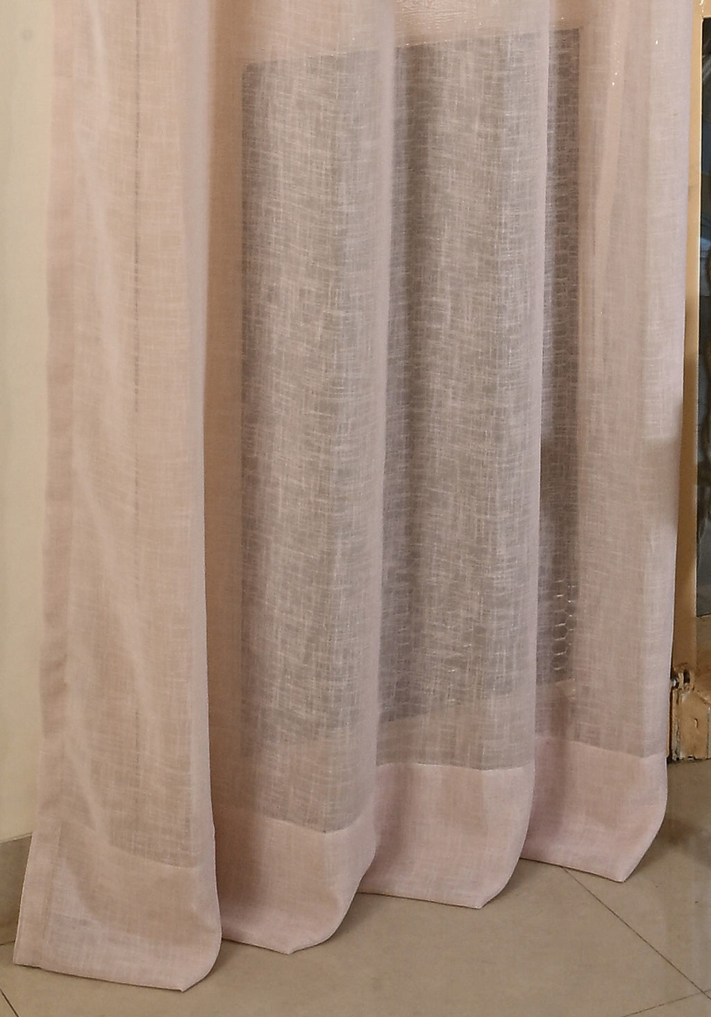 Saukins Sheer Blush Beige Curtain