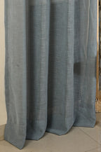 Saukins Sheer Cool Grey Curtain