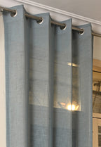 Saukins Sheer Cool Grey Curtain