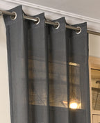 Saukins Sheer Grey Curtain
