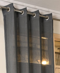 Saukins Sheer Grey Curtain