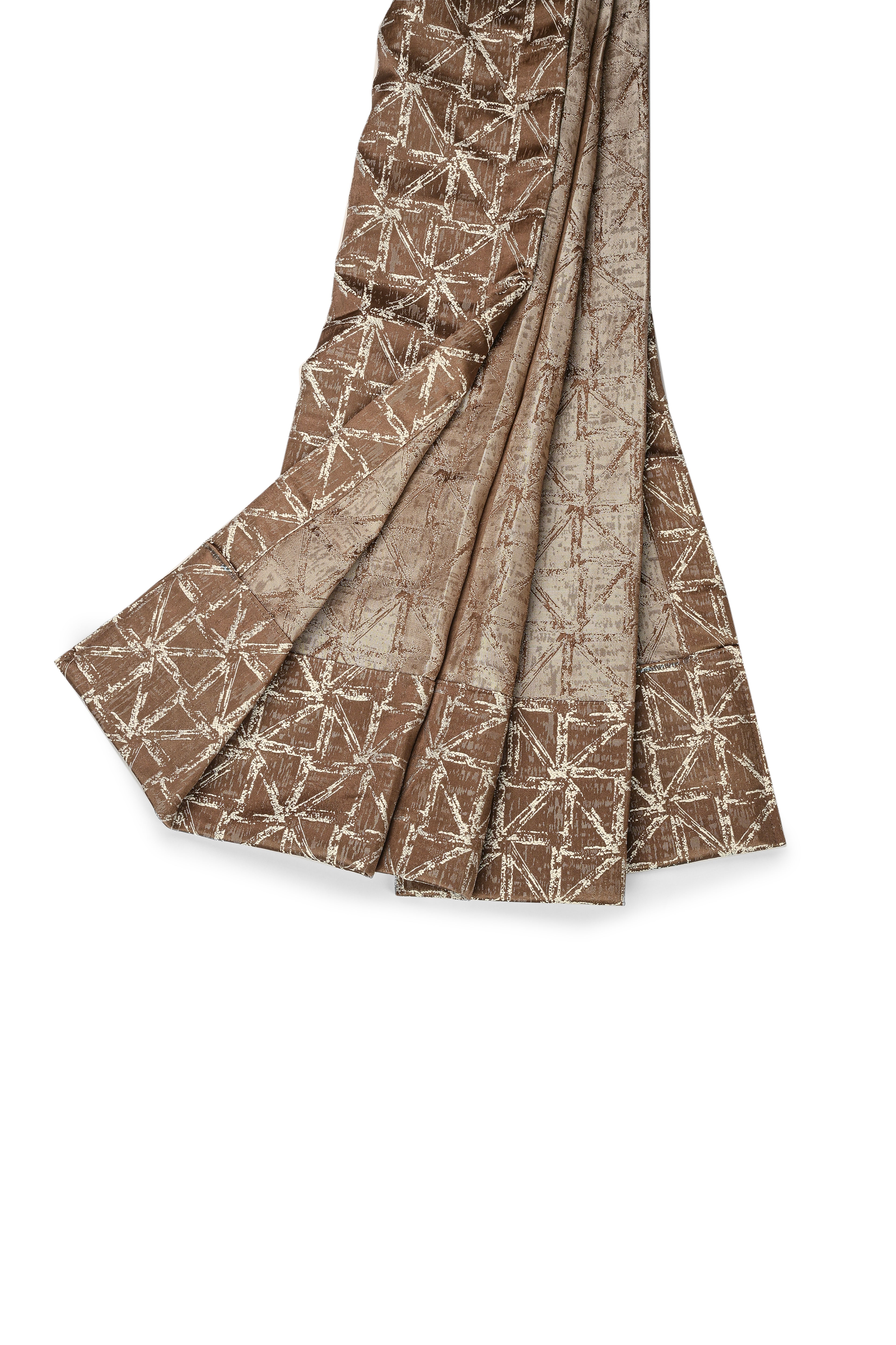 Saukins Geometry III Brown Curtain