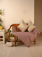 Saukins Geometric I Warm Taupe Cushion Cover