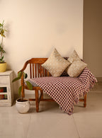 Saukins Geometric I Warm Taupe Cushion Cover