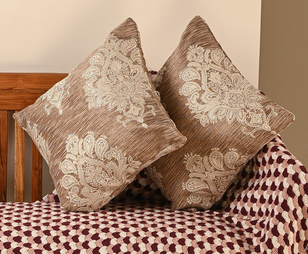 Saukins Taj II Brown Cushion Cover