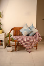 Saukins Taj II Blue Cushion Cover