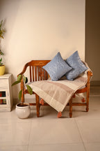 Saukins Geometric III Blue Cushion Cover