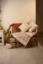 Saukins Geometric III Cream Cushion Cover