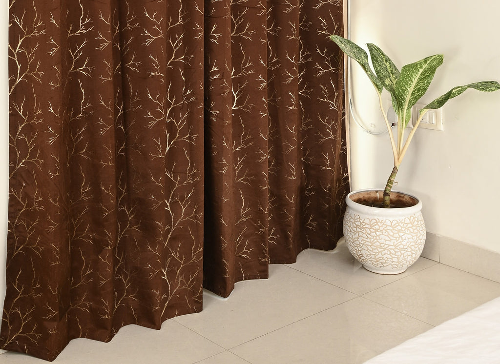 Saukins Natural III Brown Curtain