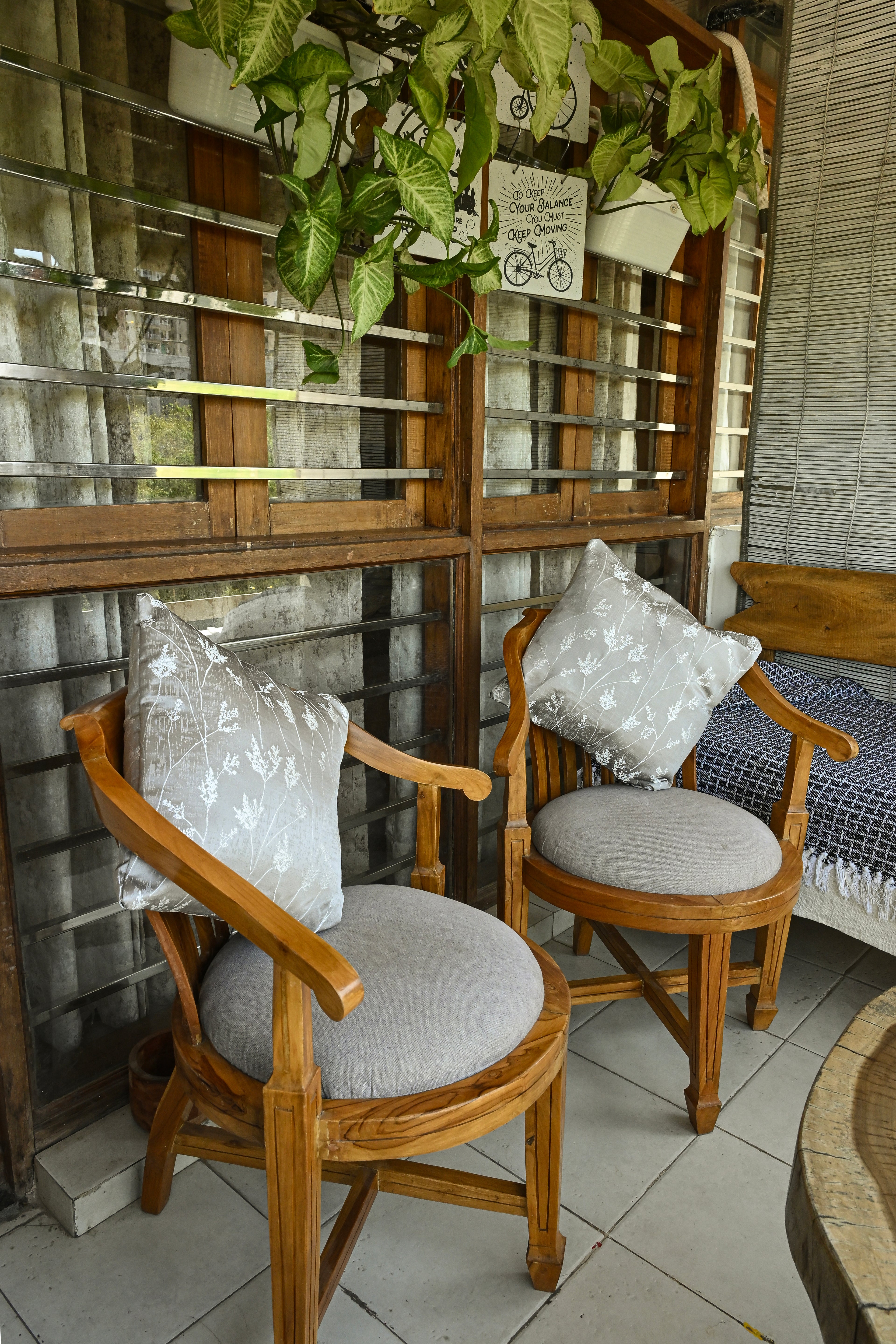 Saukins Natural I Grey Cushion Cover