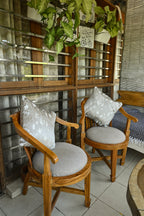 Saukins Natural I Grey Cushion Cover