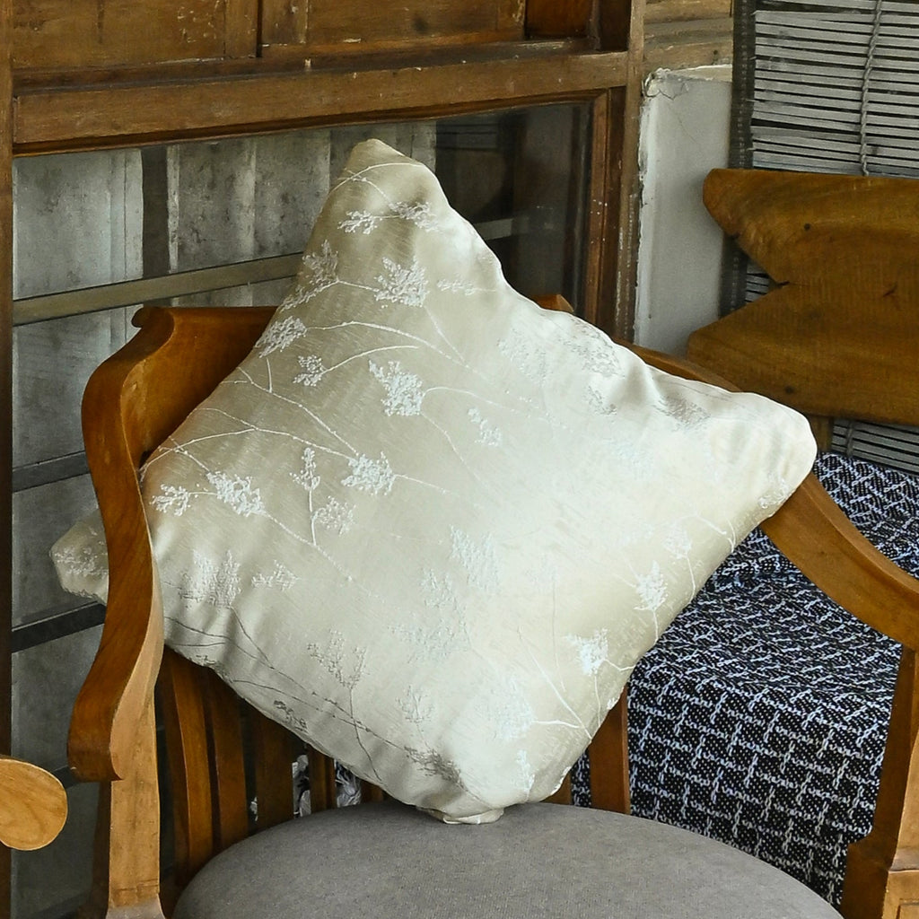 Saukins Natural I Cream Cushion Cover