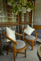 Saukins Natural I Cream Cushion Cover