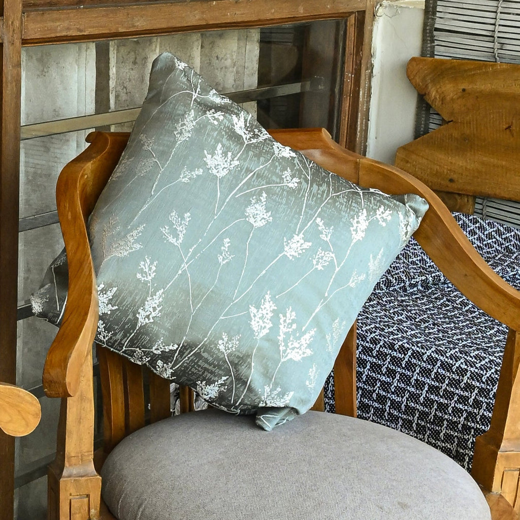 Saukins Natural I Teal Grey Cushion Cover