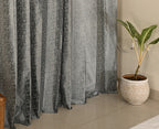 Saukins Geometry II Grey Curtain
