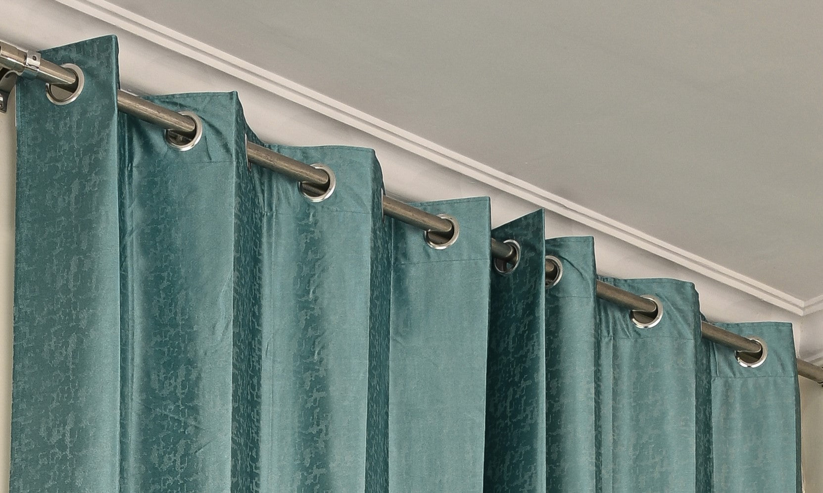 Saukins Geometry II Green Curtain