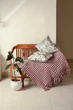 Saukins Elegance II Olive Grey Cushion Cover