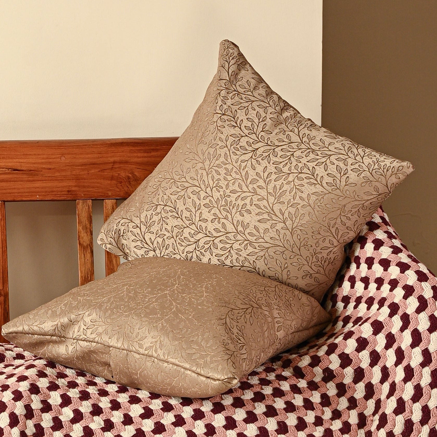 Saukins Natural II Brown Cushion Cover