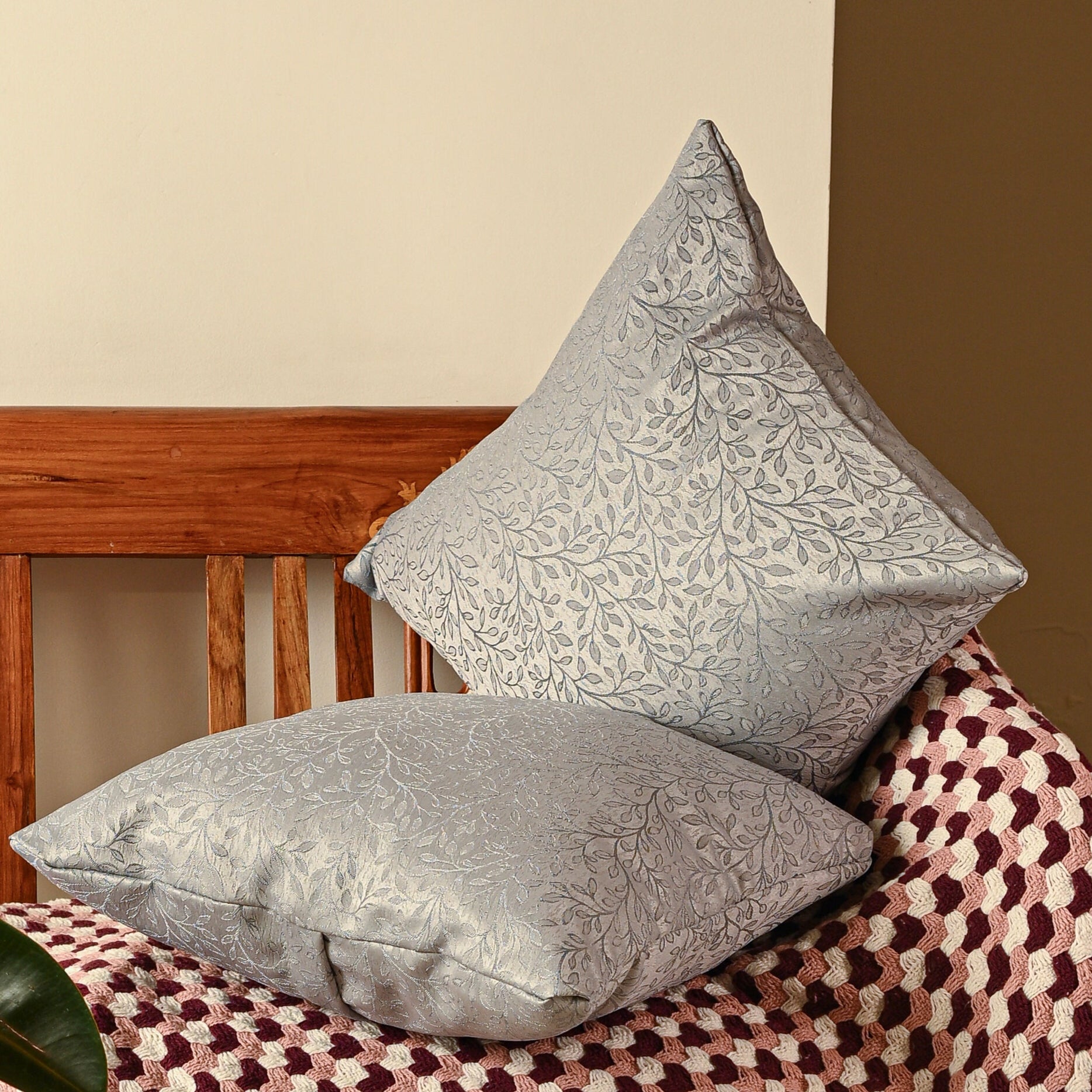 Saukins Natural II Grey Cushion Cover