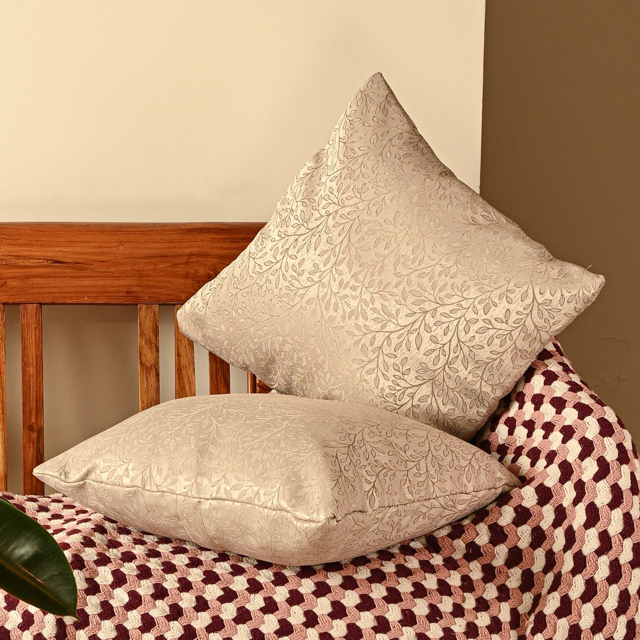 Saukins Natural II  Beige Cushion Cover