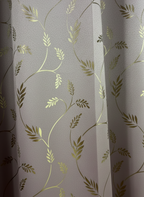 Saukins Leaf Pattern Vine Golden Foiling Details  80% Blackout curtain