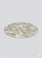 Tropical Palm Leaf Design Round Table mat - Saukins Collection